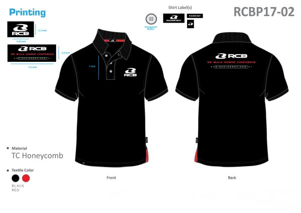 Racing Boy (RCB) - Μπλουζα T-shirt RCB (RACING BOY) POLO 17 μαυρο XL