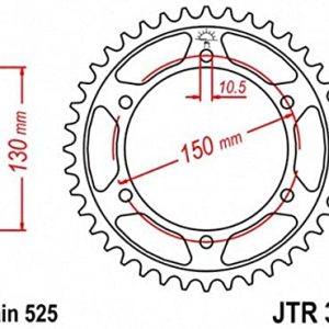 JT sprockets&chains - Γραναζι πισω 300.48 Honda XLV650 κτλ 48Δ JT