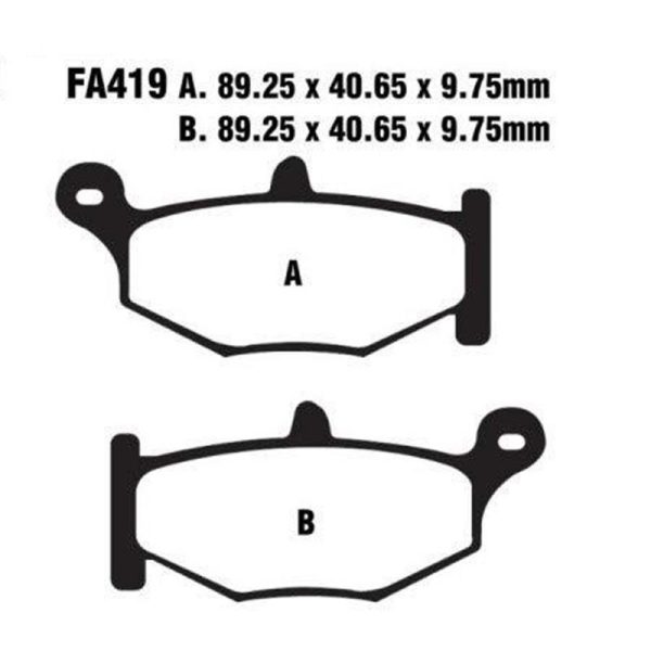Adige - Brake pads FA419 ADIGE P223 ACX SINTERED (GSXR600 06-10,GSXR1000 07-,GSR600,HORNET 07-09 rear)