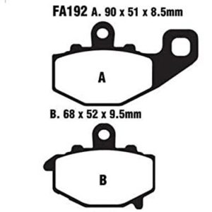Adige - Brake pads FA192 ADIGE P219 ASX ORGANIC (ZX6R,ZX9R,ZX10R rear )