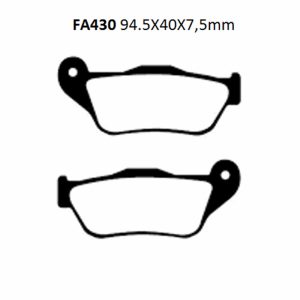 Adige - Brake pads FA430 ADIGE P214 ASX ORGANIC (XMAX 125 06-,XMAX 250 04-09 front)