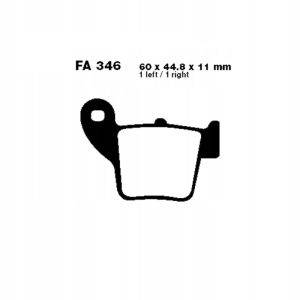 Adige - Brake pads FA346 ADIGE P202 ACX SINTERED (CR125 94-00,CRF 150/250/450,XR250 rear)