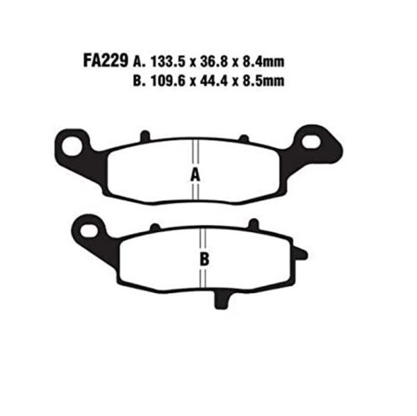 Adige - Brake pads  FA231 ADIGE P171 ASX ORGANIC (VSTROM 650/BANDIT 650 δεξιο,FREEWIND,VSTROM 1000)
