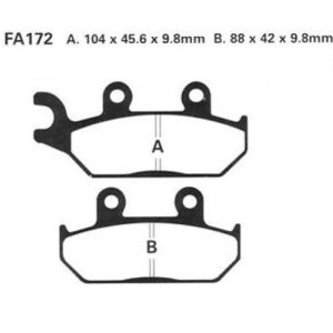 Adige - Brake pads FA172 ADIGE P129 ACX SINTERED (XTZ660 TENERE,XT600E 90-03 front )