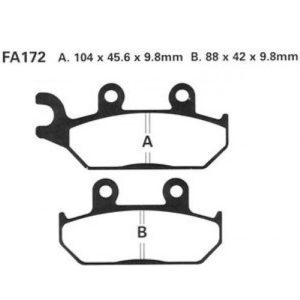 Adige - Brake pads FA172 ADIGE P129 ASX ORGANIC (XTZ660 TENERE,XT600E 90-03 front )