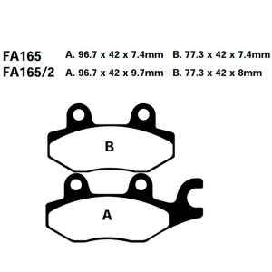 Adige - Brake pads FA165 ADIGE P116 ASX ORGANIC (SUPRA,KAZER,CYGNUS X,ELIMINATOR,TIGER 1050)