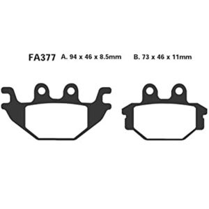Adige - Brake pads FA377 ADIGE P240 ACX SINTERETED (MXU250,KXR250,YZFR125,MT125,ADLY)