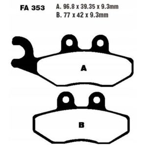 Adige - Brake pads FΑ353 ADIGE P204 ASX ORGANIC (BEVERLY 125/RUNNER 125 4T /2004T)