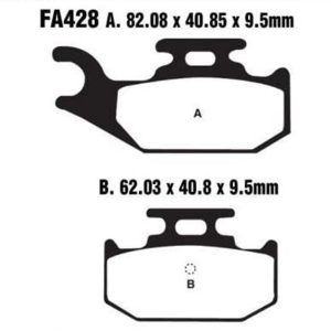 Adige - Brake pads FA428 ADIGE P247 ACX SINTERED (YFR 660 RHINO,YFM 700 RAPTOR rear)