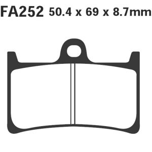 Adige - Brake pads FA252 ADIGE P177 ASX ORGANIC (TMAX 500/530,R6,TDM900,R1FJR1300 front)