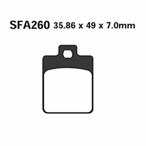 Adige - Brake pads FA260 ADIGE P175 ACX SINTERED  (RUNNER 50,STALKER,TYPHOON,FLY LIBERTY,ZIP,VESPA)