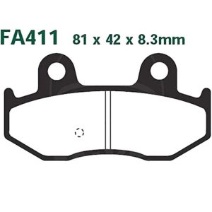 Adige - Brake pads FA411 ADIGE P63 ACX SINTERED (Burgman 250/400 98-03 rear/XL250 84-88)