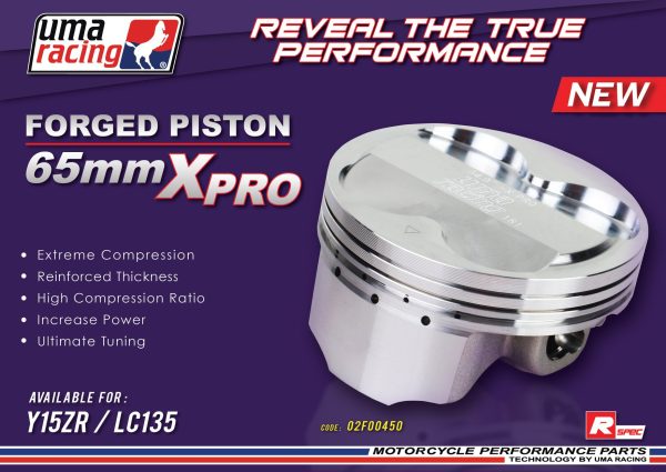 Uma Racing - Piston Yamaha Crypton 135 65mm UMA RACING X-PRO