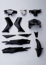 Plastic kit Yamaha  CRYPTON-X 135 black (12 PIECES)
