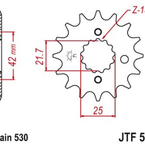 JT sprockets&chains - Γραναζι εμπρος 513.16 Suzuki GSXR1000 16Δ JT