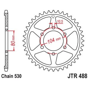 JT sprockets&chains - Γραναζι πισω 488.41 Kawasaki ZXR750 95 41Δ 530 JT