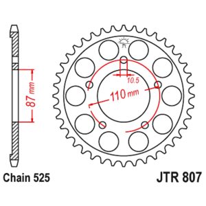 JT sprockets&chains - Rear sprocket 807.48 JT