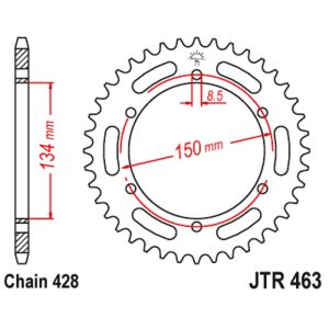 JT sprockets&chains - Rear sprocket 463.48 48T JT