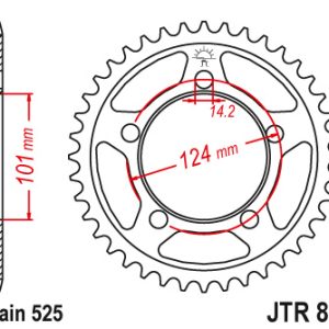 JT sprockets&chains - Rear sprocket 898.38 JT
