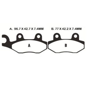 Adige - Brake pads  FA135/228 ADIGE P86 ACX SINTERED (TTR 250 93-96/XTZ125 5-10/YZ125 89-97/250 92-97)