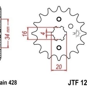 Others - Sprockets front 1550.15 Yamaha Crypton/115/Z/X 15T~(1263/416/417/418/425)
