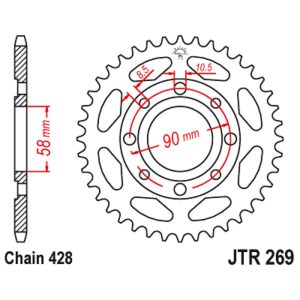 JT sprockets&chains - Γραναζι πισω 269.35 Honda CM200 35 JT