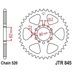 JT sprockets&chains - Γραναζι πισω 845.40 Yamaha SR250 40T JT