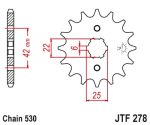 JT sprockets&chains - Γραναζι εμπρος 278.16 Honda CB250N/CB400/CB450/CM400/CM450 16Δ JT
