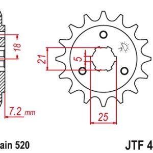 JT sprockets&chains - Sprocket front 437.15 JT