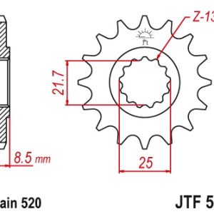 JT sprockets&chains - Sprocket front 578.15 JT