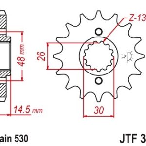 JT sprockets&chains - Γραναζι εμπρος 339.17 JT
