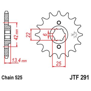 JT sprockets&chains - Rear sprocket 291.16 JT