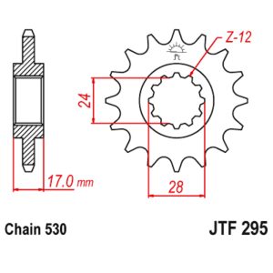 JT sprockets&chains - Γραναζι εμπρος 295.15 JT