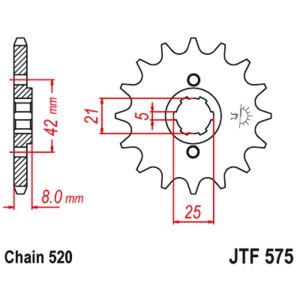 JT sprockets&chains - Γραναζι εμπρος 575.16 JT