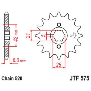 JT sprockets&chains - Γραναζι εμπρος 575.14 JT