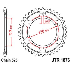 JT sprockets&chains - Rear sprocket 1876.45 JT
