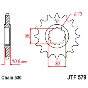 JT sprockets&chains - Γραναζι εμπρος 579.17 JT