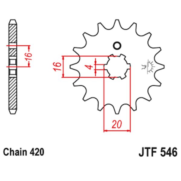 JT sprockets&chains - Front sprocket 546.13 JT
