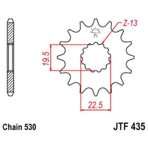 JT sprockets&chains - Γραναζι εμπρος 435.15 JT