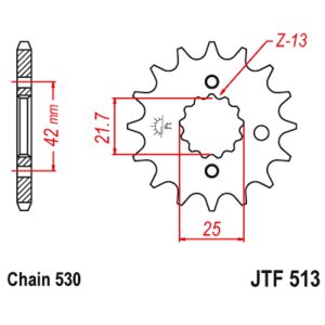 JT sprockets&chains - Γραναζι εμπρος 513.14 JT
