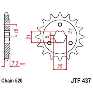 JT sprockets&chains - Γραναζι εμπρος 437.16 JT