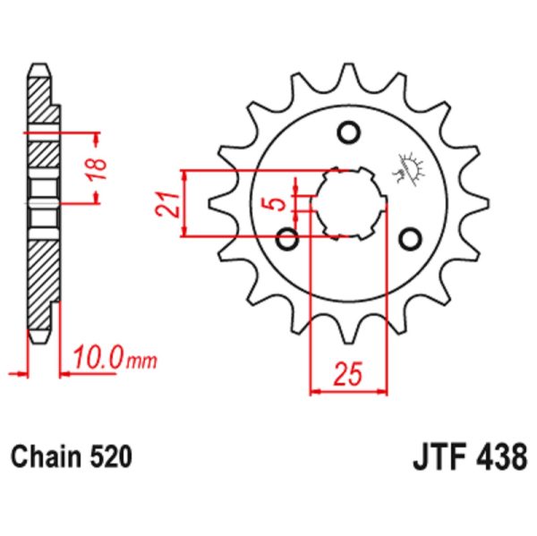 JT sprockets&chains - Front sprocket 438.15 JT