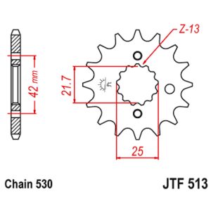 JT sprockets&chains - Γραναζι εμπρος 513.18 JT