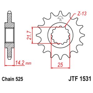 JT sprockets&chains - Front sprocket 1531.15 JT