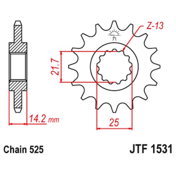 JT sprockets&chains - Front sprocket 1531.15 JT
