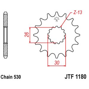 JT sprockets&chains - Γραναζι εμπρος 1180.18 JT