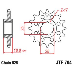 JT sprockets&chains - Γραναζι εμπρος 394.14 JT