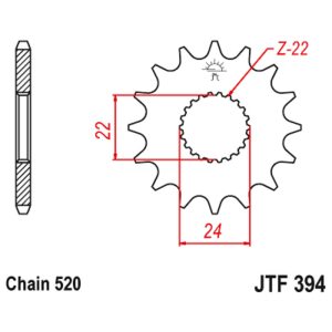 JT sprockets&chains - Front sprocket 394.15 JT