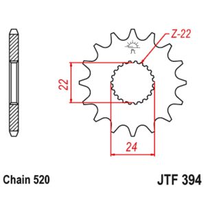 JT sprockets&chains - Front sprocket 394.16 JT