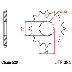 JT sprockets&chains - Γραναζι εμπρος 394.17 JT
